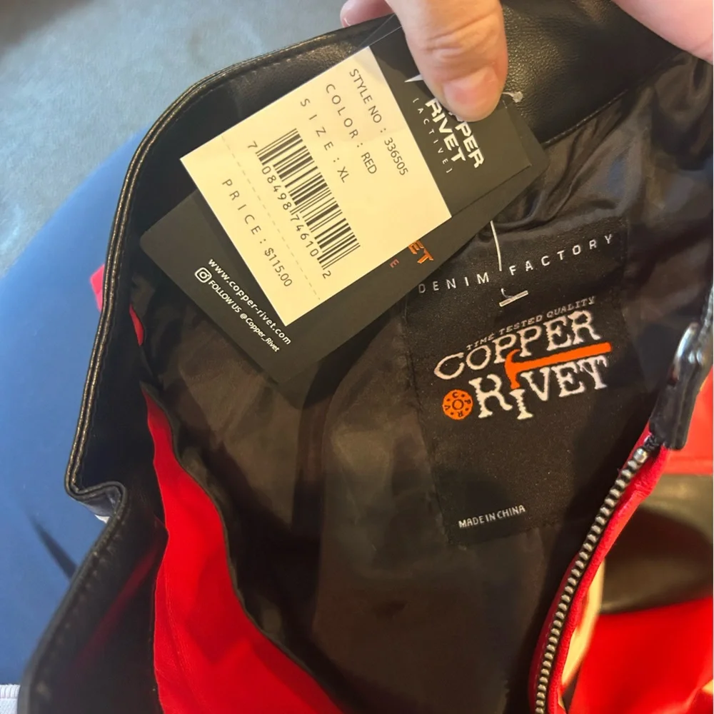Copper Rivet Racing Leather Jacket - Picture 5 of 5